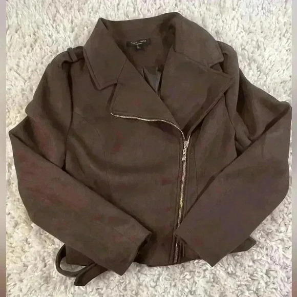 Romeo & Juliet couture faux suede chestnut women’s jacket. - Picture 1 of 16